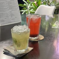 Caipirinha and Malinovka  at Belzepub in Prague