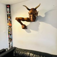 Atmosphere downstairss  at Belzepub in Prague