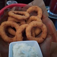 Onion rings at Belzepub in Prague