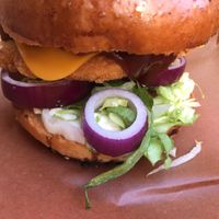 My nochicken burger  at Belzepub in Prague