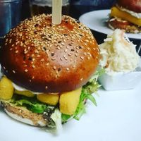 Fried vegan "cheese" (awesome!) at Belzepub in Prague