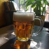 Nice cold beer at Belzepub in Prague