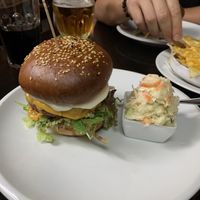 Beyond burger at Belzepub in Prague