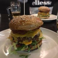 Chilli Burger. Awesome jalapeños !!! at Belzepub in Prague