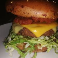 Chilli burger at Belzepub in Prague