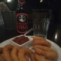 Onion rings at Belzepub in Prague
