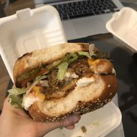 Delicious so much that one holds it up side down without noticing  at Belzepub in Prague