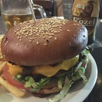 Belze Burger! Amazing homemade patties! at Belzepub in Prague