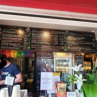 Counter for ordering & blackboard menu at Yami in Brunswick Heads