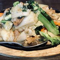 Sizzling teriyaki soy beef at Indochine Vegan in San Francisco