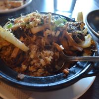 Vietnamese Fragrant Claypot Rice (delicious, a bit oily) at Indochine Vegan in San Francisco