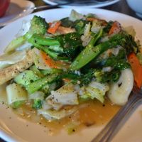 Deluxe Vegetables: Seasonal vegetables, organic tofu, and shiitake mushroom wok-fried in
house special sauce. at Indochine Vegan in San Francisco