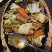 Sizzling vegan chicken  at Indochine Vegan in San Francisco