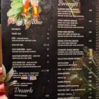 Menu page at Indochine Vegan at Indochine Vegan in San Francisco