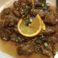 Orange "chicken” at Indochine Vegan in San Francisco