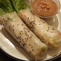 Summer rolls with peanut dipping sauce at Cat Tuong in Berlin
