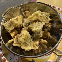 Fried artichokes  at Trattoria Enzo e Piero in Florence
