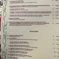 Menu  at Trattoria Enzo e Piero in Florence