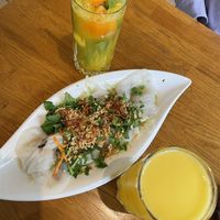 Reispfannkuchen mit Organcocktail und Mangoschorle  at Well Being II in Cologne