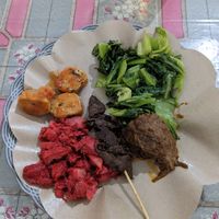 Plate of deliciousness. at Vegetarian Restaurant in Jakarta