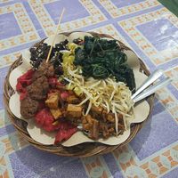 2019-07-09 Just a very cool mixed plate and a very nice owner. at Vegetarian Restaurant in Jakarta