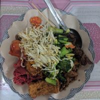 A sample of almost everything available that day :) at Vegetarian Restaurant in Jakarta