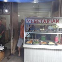 The front of the restaurant. at Vegetarian Restaurant in Jakarta