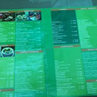 Menu at Ashkha in Arequipa