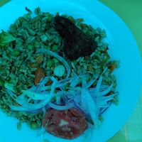 Rice, veggies, steak at Ashkha in Arequipa