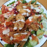 'colings' aka cauliflower Buffalo salad at VeganMunch in Monterrey