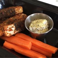 Fried tofu at VeganMunch in Monterrey