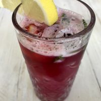Hibiscus lemonade  at Jamjar - Commercial Dr in Vancouver