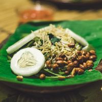 Local veggie dish at Coco Beach in 