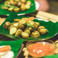 Baby potatos with herbs at Coco Beach in 
