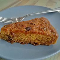 Vegan Carrot Cake at Roots Vegetarian Cafe in Lancaster