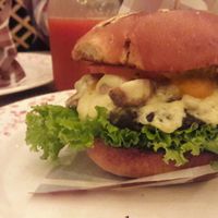 vegan burger at Veg Station in Medellin