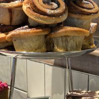 Cinnamon swirl pastry at Benugo at St Pancras International in London