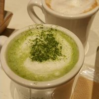 Matcha green tee (soy milk), Latte soy milk at Cosme Kitchen Cafe in Kyoto