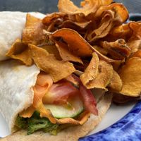Sweet Potato Hummus Wrap (gf)  at Fortuitea Cafe and Bakery in Washington