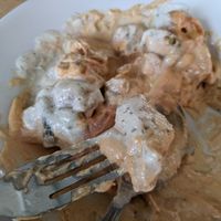 Buffalo Chickpea Mac & Cheese at Fortuitea Cafe and Bakery in Washington