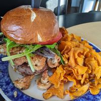 Cashew Mac Attack Burger at Fortuitea Cafe and Bakery in Washington