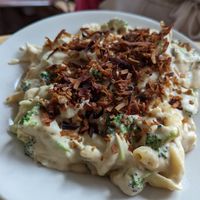 Mac (note the coconut bacon and home made noodles!) at Fortuitea Cafe and Bakery in Washington