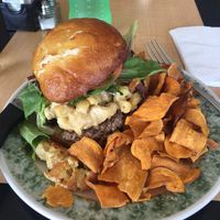 Cashew Mac Attack Burger at Fortuitea Cafe and Bakery in Washington