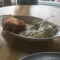 Some of the Meatball Calzone and Mac & Cheese. I've never eaten anything this good in my life! at Fortuitea Cafe and Bakery in Washington