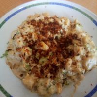 Cashew mac and cheeze at Fortuitea Cafe and Bakery in Washington