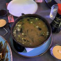 Miso soup  at Green Roll - Ahad Ha'Am St in Tel Aviv