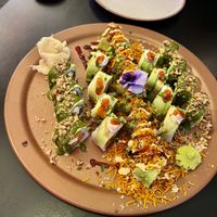 Three Speciality rolls.  at Green Roll - Ahad Ha'Am St in Tel Aviv