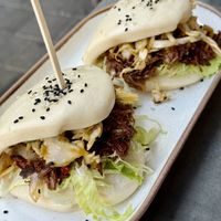 “Meat” bun  at Green Roll - Ahad Ha'Am St in Tel Aviv