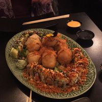 Special peanut/coconut roll, fried roll and special green roll at Green Roll - Ahad Ha'Am St in Tel Aviv