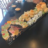 Lots of sushi rolls at Green Roll - Ahad Ha'Am St in Tel Aviv